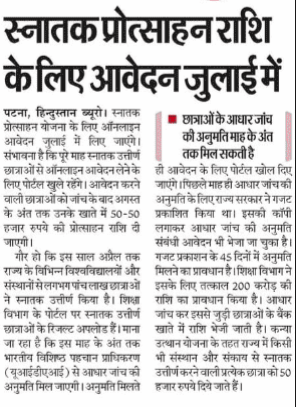 How to Apply Bihar Graduation Scholarship 2025